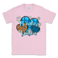 Bubblegum Pink snow hearts winter season Classic Tee - Zillion Design Studio