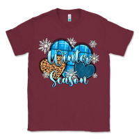 Burgundy snow hearts winter season Classic Tee - Zillion Design Studio