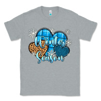 Heather Grey snow hearts winter season Classic Tee - Zillion Design Studio