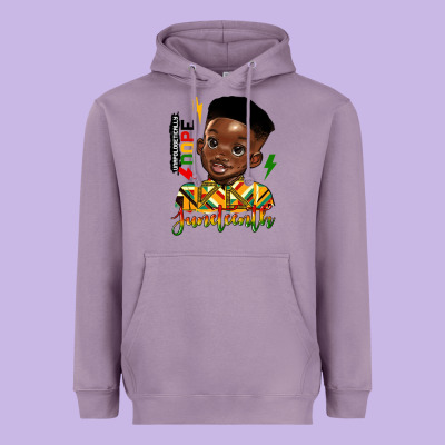 Juneteenth Black Boy Heavyweight Hoodie Designed By Hra Design Shop