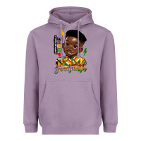 Lavender juneteenth black boy Heavyweight Hoodie - HRA Design Shop