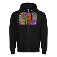 Black Mardi gras brush strokes king cake and craw fish Zipper Hoodie - RanaPortraitStore