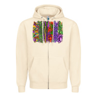 Sandshell Mardi gras brush strokes king cake and craw fish Zipper Hoodie - RanaPortraitStore