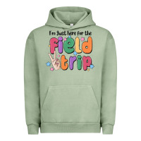 Pigment Oil Green i'm just here for the field trip Urban Hoodie - MaliasSmallBusiness