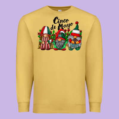 Cinco De Mayo Mexican Flag Gnomes Premium Sweatshirt Designed By Racoondesign