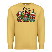 Antique Gold cinco de mayo mexican flag gnomes Premium Sweatshirt - RacoonDesign