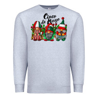 Heather Grey cinco de mayo mexican flag gnomes Premium Sweatshirt - RacoonDesign
