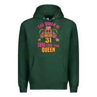 Sports Green the queen is 31 long live the queen kopya Premium Hoodie - Jasminsmagicworld