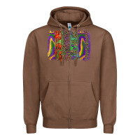 Chestnut Mardi Gras Brushstrokes Zipper Hoodie - RanaPortraitStore