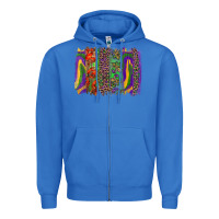 True Royal Mardi Gras Brushstrokes Zipper Hoodie - RanaPortraitStore