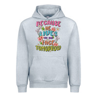 Heather Grey because he lives face tomorrow Urban Hoodie - MaliasSmallBusiness