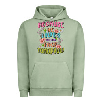 Pigment Oil Green because he lives face tomorrow Urban Hoodie - MaliasSmallBusiness