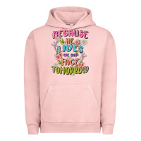 Pigment Salmon because he lives face tomorrow Urban Hoodie - MaliasSmallBusiness