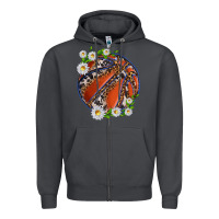 Smoke basketball with patterns and daisies Zipper Hoodie - texasbilliewilder