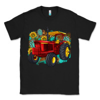 Black western tractor Classic Tee - texasbilliewilder
