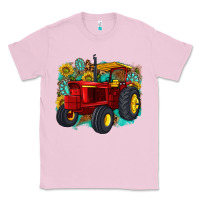 Bubblegum Pink western tractor Classic Tee - texasbilliewilder