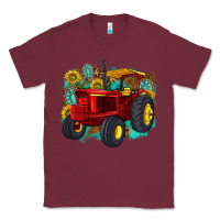 Burgundy western tractor Classic Tee - texasbilliewilder