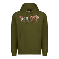 Army Green Western Floral Mama Premium Hoodie - LillyAllenDesigns