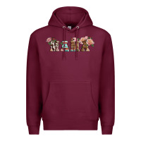 Burgundy Western Floral Mama Premium Hoodie - LillyAllenDesigns