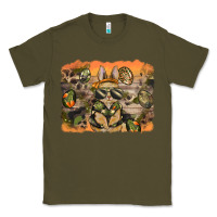 Army Green camouflage bunny background Classic Tee - BarkalooDesign