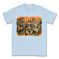 Dusty Blue camouflage bunny background Classic Tee - BarkalooDesign