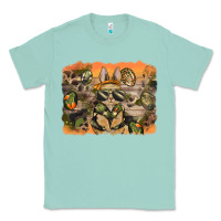 Seafoam camouflage bunny background Classic Tee - BarkalooDesign