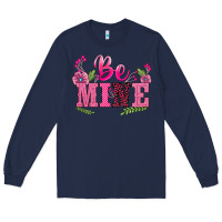 Navy walentine's day be mine Long Sleeve Tee - BarkalooDesign