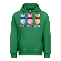 Emerald peepin it real easter glitter Urban Hoodie - MaliasSmallBusiness