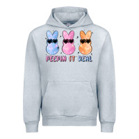 Heather Grey peepin it real easter glitter Urban Hoodie - MaliasSmallBusiness