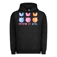 Pigment Black peepin it real easter glitter Urban Hoodie - MaliasSmallBusiness