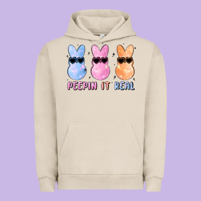Peepin It Real Easter Glitter Urban Hoodie Designed By Maliassmallbusiness