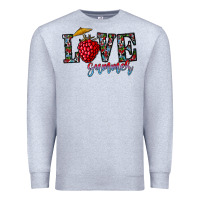 Heather Grey love summer Premium Sweatshirt - CowhideDigitalArt