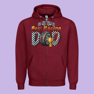 Best Racing Dad Zipper Hoodie Designed By Texasbilliewilder