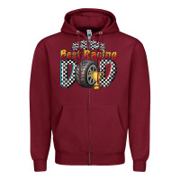 Burgundy best racing dad Zipper Hoodie - texasbilliewilder