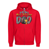 Red best racing dad Zipper Hoodie - texasbilliewilder