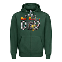 Sports Green best racing dad Zipper Hoodie - texasbilliewilder