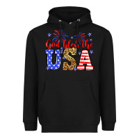 Black God bless the USA Heavyweight Hoodie - Neo Western