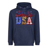 Navy God bless the USA Heavyweight Hoodie - Neo Western