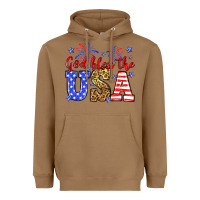 Toasted Coconut God bless the USA Heavyweight Hoodie - Neo Western