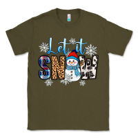 Army Green let it snow Classic Tee - Zillion Design Studio