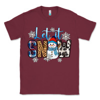 Burgundy let it snow Classic Tee - Zillion Design Studio