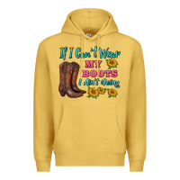 Antique Gold if i can't wear my boots i ain't going Premium Hoodie - BarkalooDesign