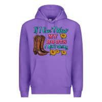 Purple if i can't wear my boots i ain't going Premium Hoodie - BarkalooDesign