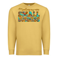 Antique Gold minding my own small business Premium Sweatshirt - HRA Design Shop
