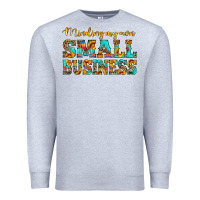 Heather Grey minding my own small business Premium Sweatshirt - HRA Design Shop