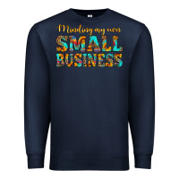 Navy minding my own small business Premium Sweatshirt - HRA Design Shop