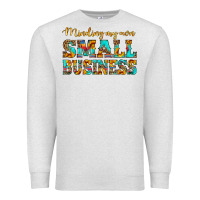 Oatmeal Heather minding my own small business Premium Sweatshirt - HRA Design Shop