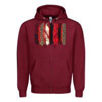 Burgundy baseball brushstroke Zipper Hoodie - Zillion Design Studio
