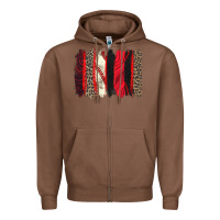 Chestnut baseball brushstroke Zipper Hoodie - Zillion Design Studio