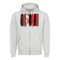 Dove Grey baseball brushstroke Zipper Hoodie - Zillion Design Studio
